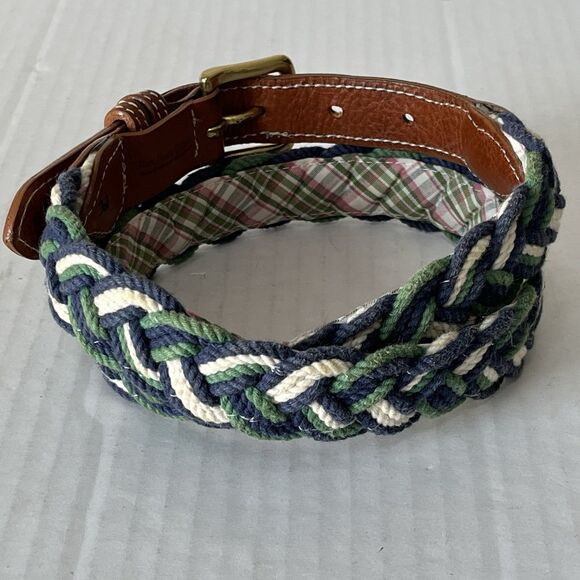 Kiel James Patrick Handcrafted Nautical Rope Braided Woven Belt Leather 32 Multi - Picture 3 of 16